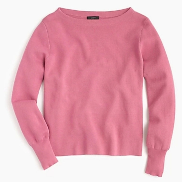 J. Crew Sweaters - J. CREW Ladies Pink Wool Boatneck Sweater - Size (L) - Excellent Condition
